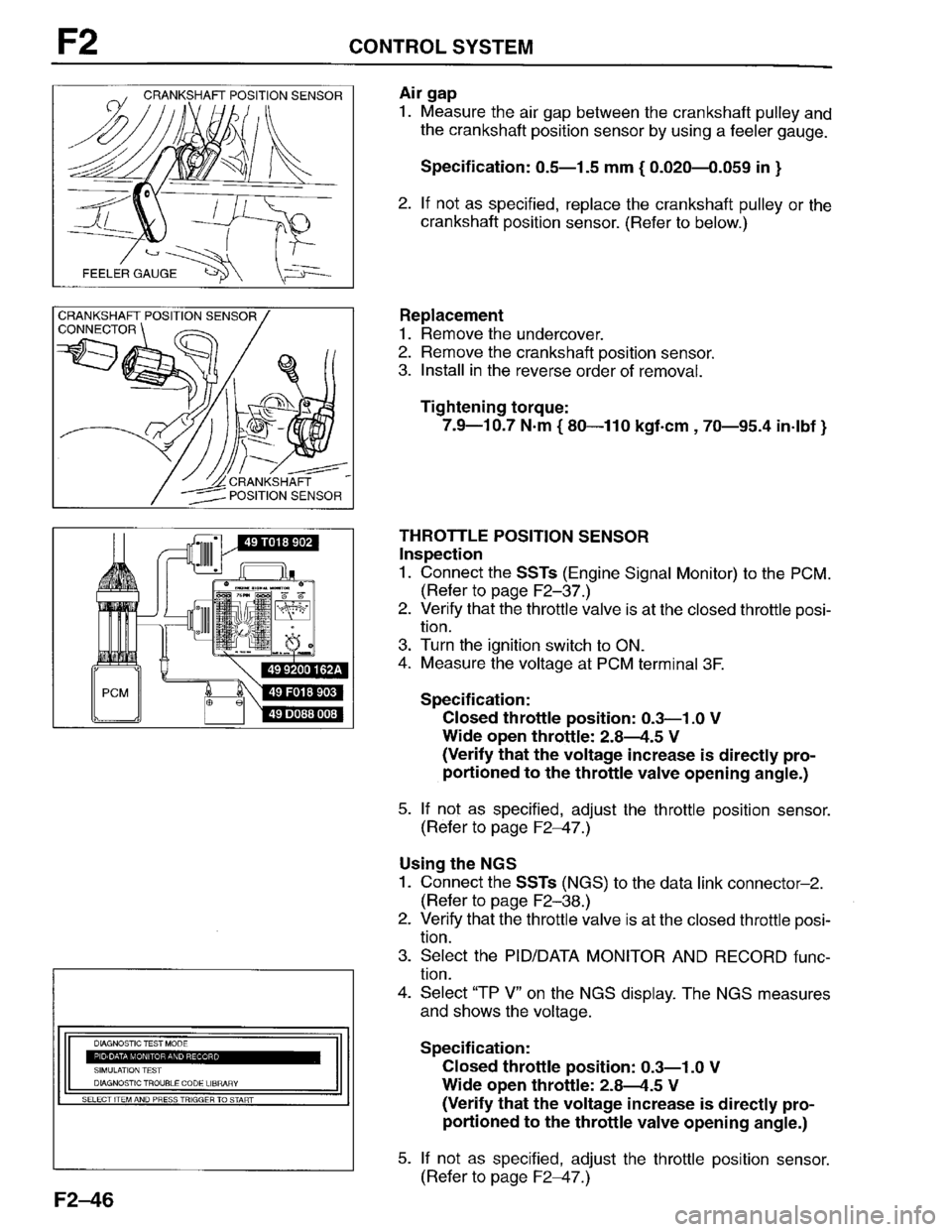 MAZDA PROTEGE 1996  Workshop Manual 