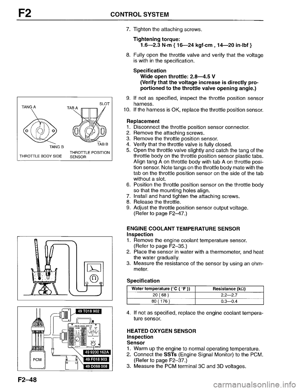 MAZDA PROTEGE 1996  Workshop Manual 