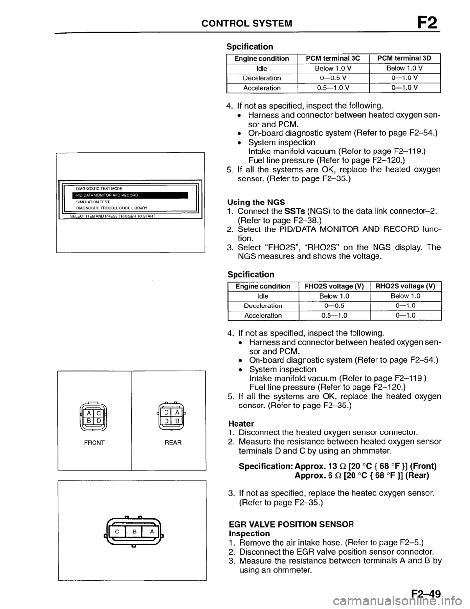 MAZDA PROTEGE 1996  Workshop Manual 
