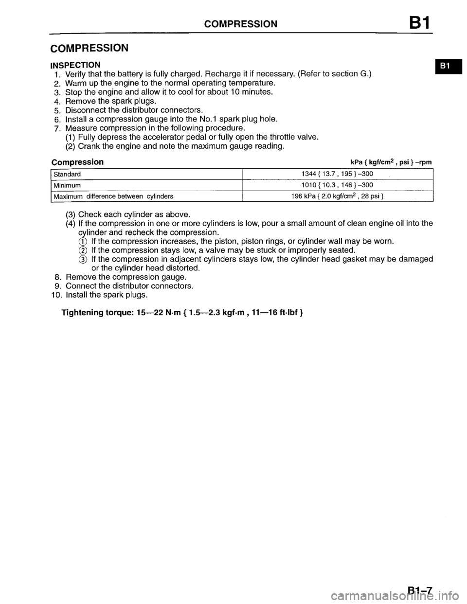 MAZDA PROTEGE 1996  Workshop Manual 