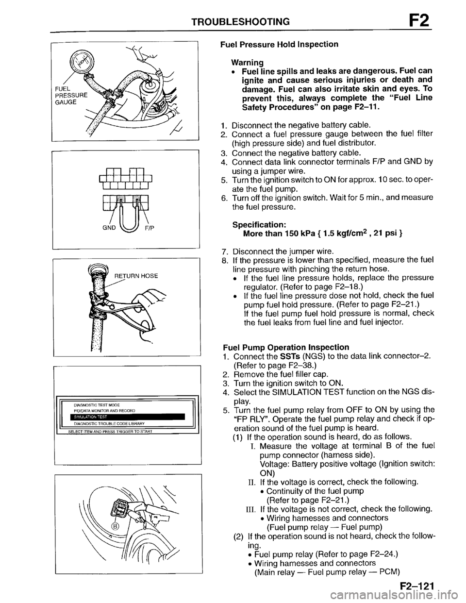 MAZDA PROTEGE 1996  Workshop Manual 