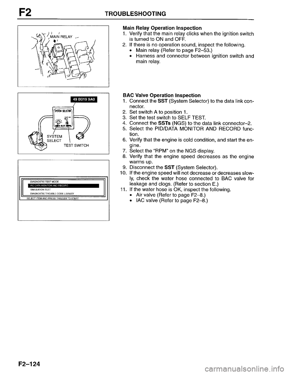 MAZDA PROTEGE 1996  Workshop Manual 
