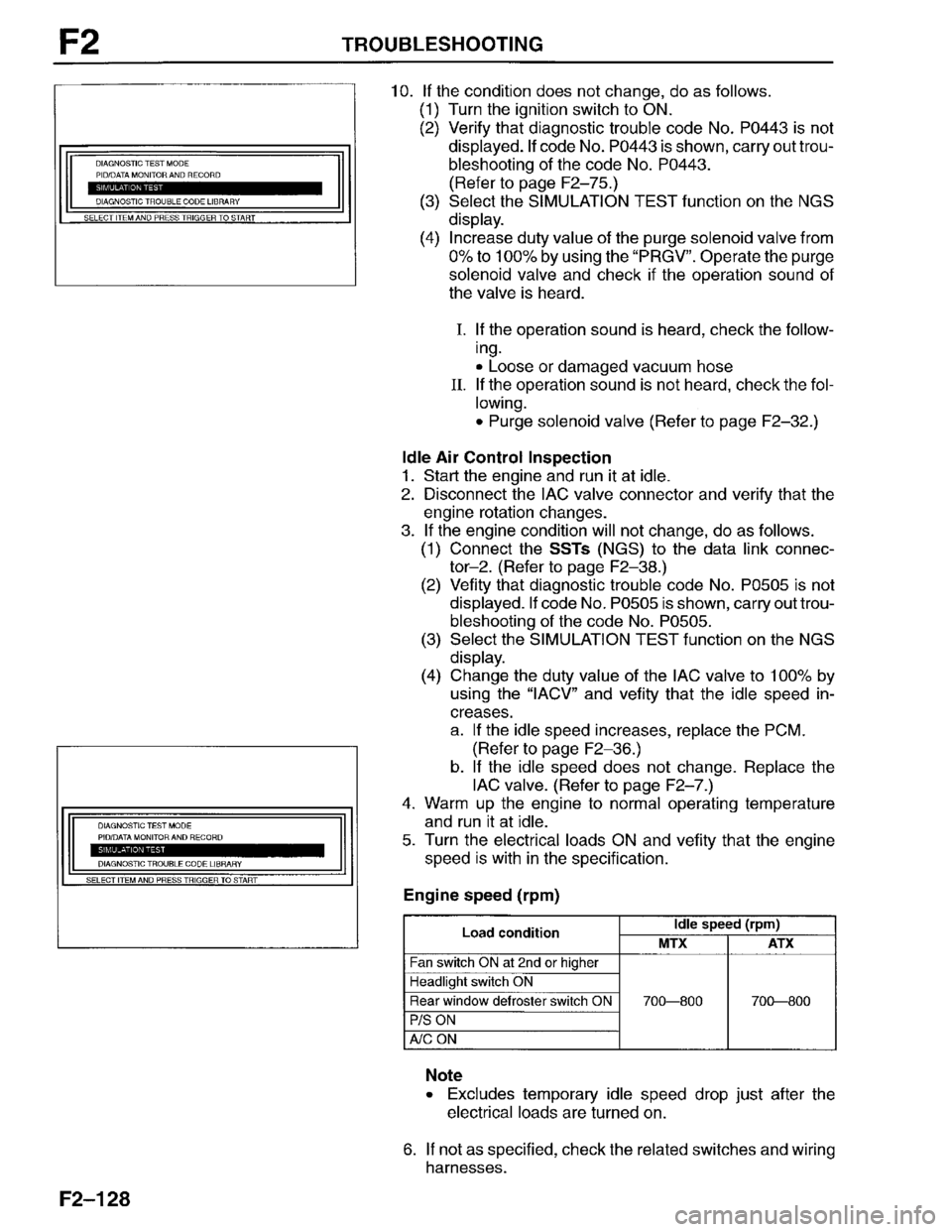 MAZDA PROTEGE 1996  Workshop Manual 