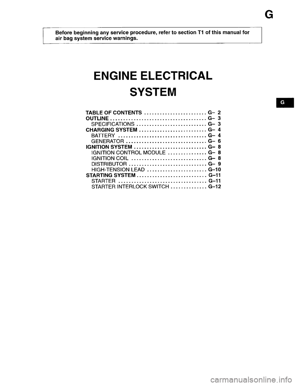 MAZDA PROTEGE 1996  Workshop Manual 