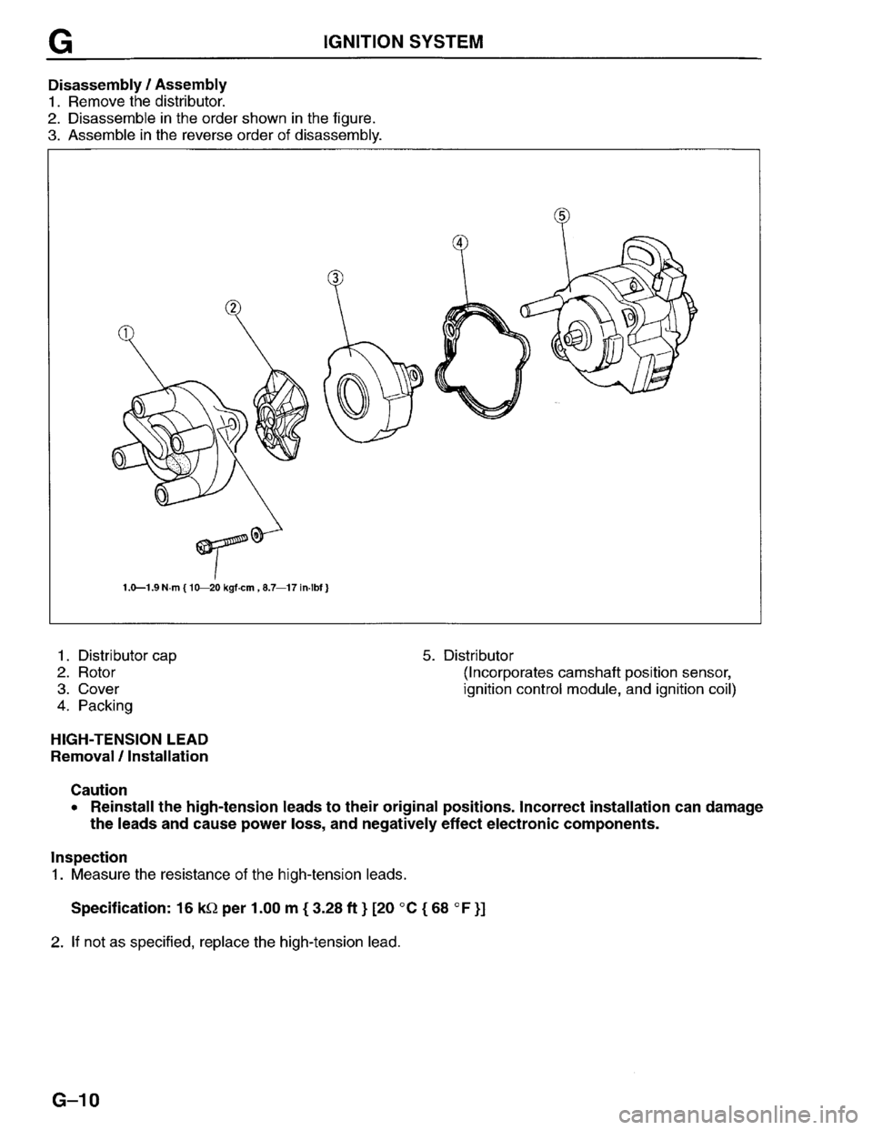 MAZDA PROTEGE 1996  Workshop Manual 