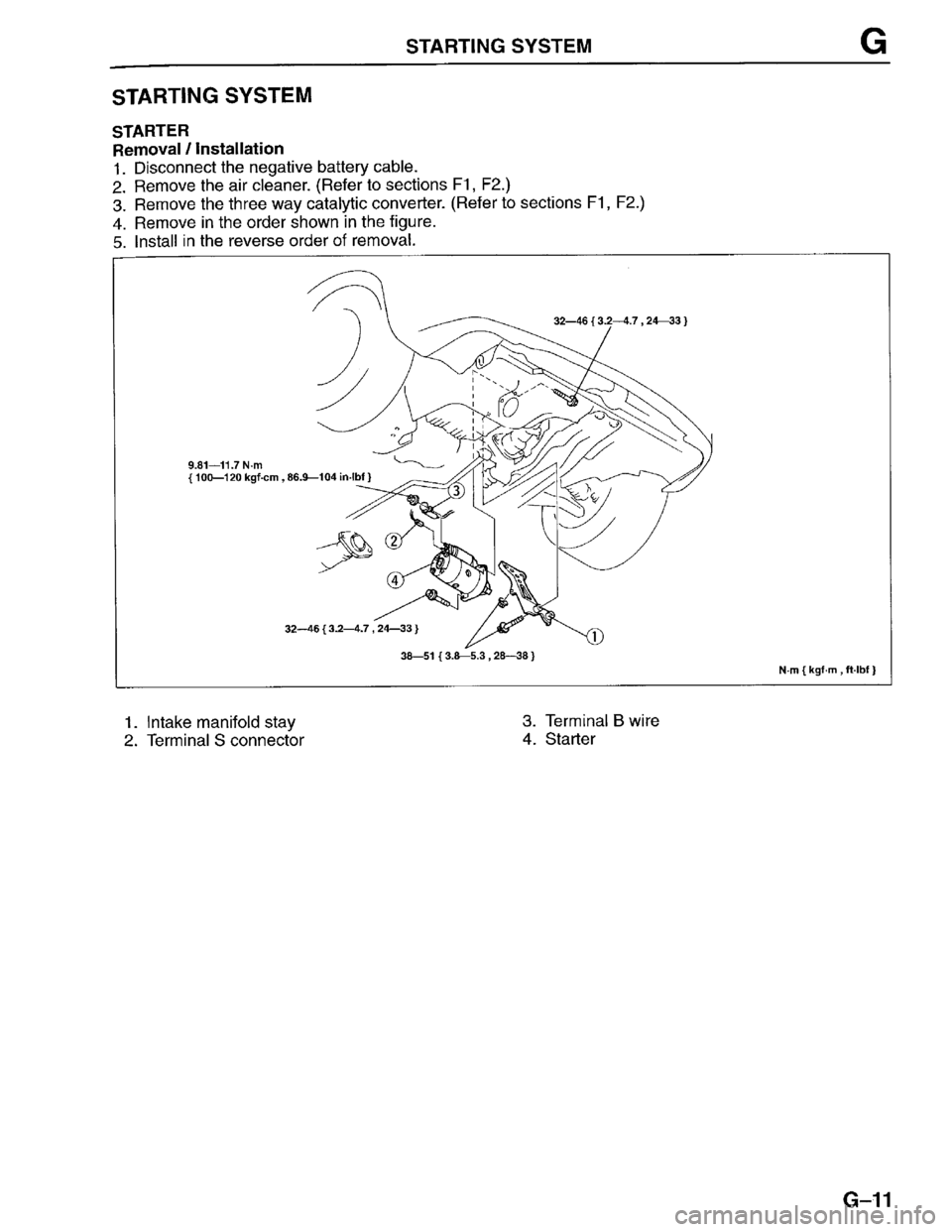MAZDA PROTEGE 1996  Workshop Manual 