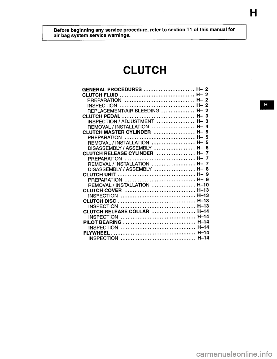 MAZDA PROTEGE 1996  Workshop Manual 