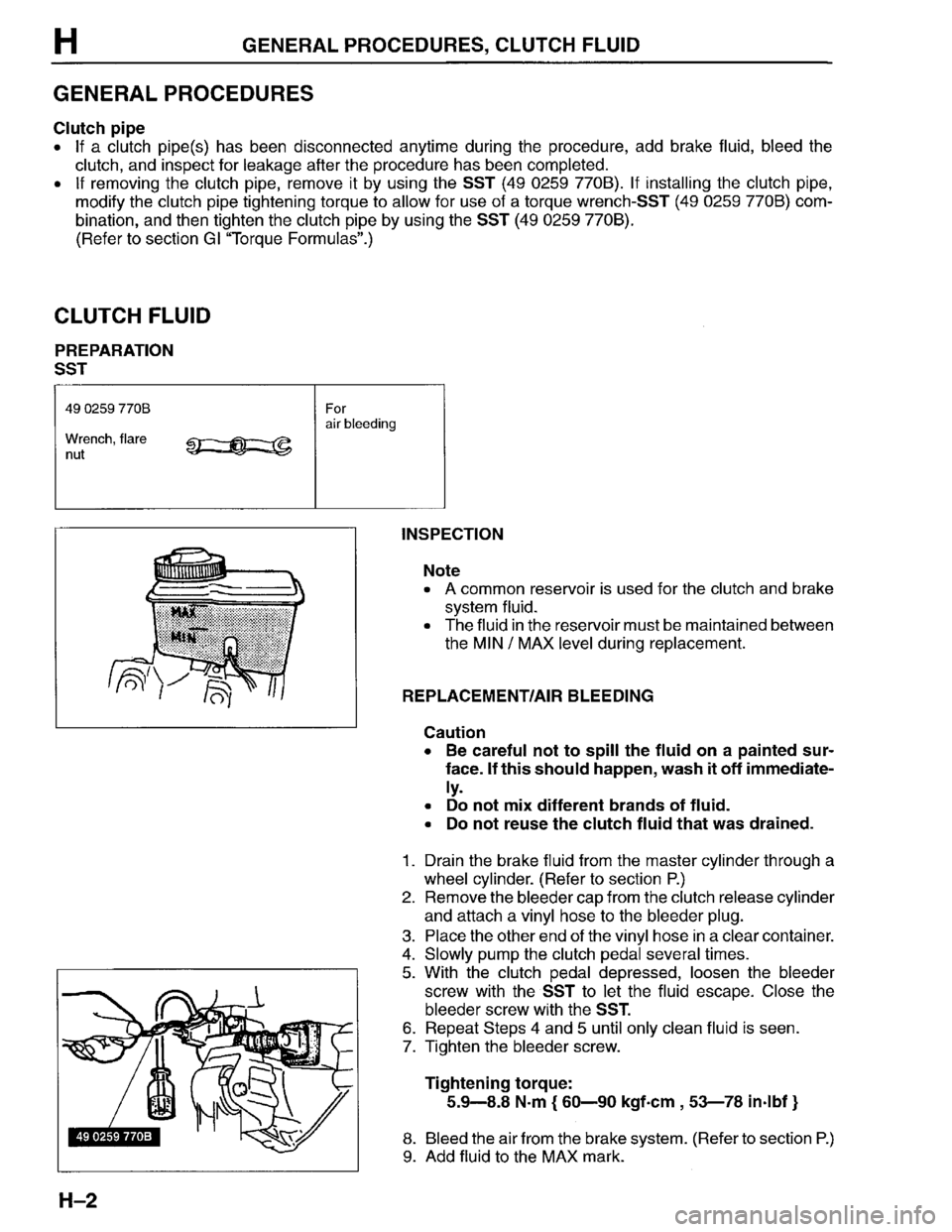 MAZDA PROTEGE 1996  Workshop Manual 