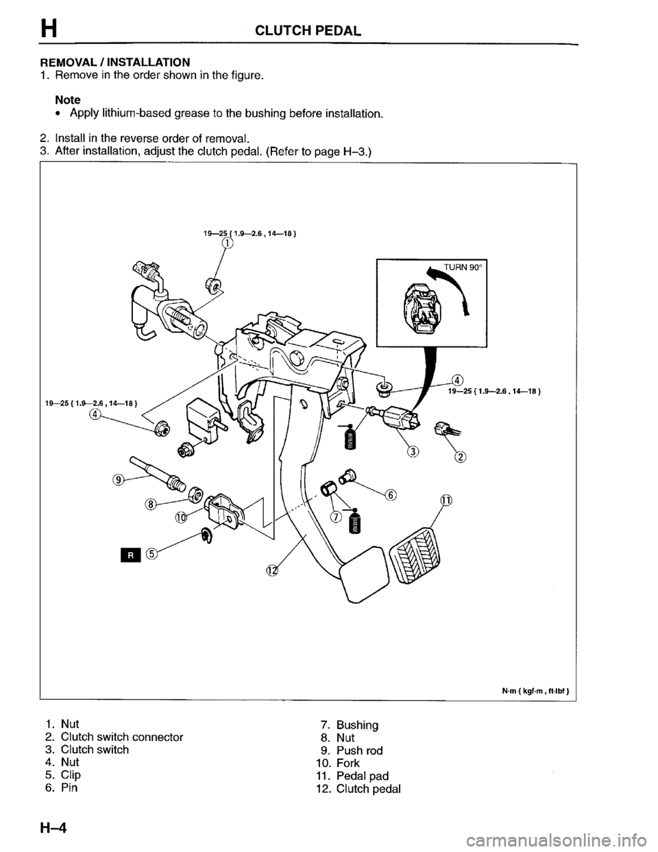 MAZDA PROTEGE 1996  Workshop Manual 