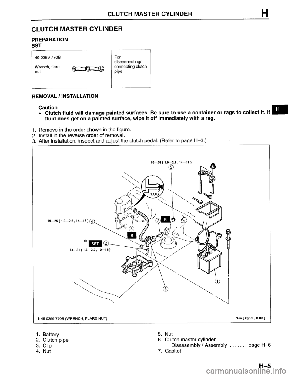 MAZDA PROTEGE 1996  Workshop Manual 