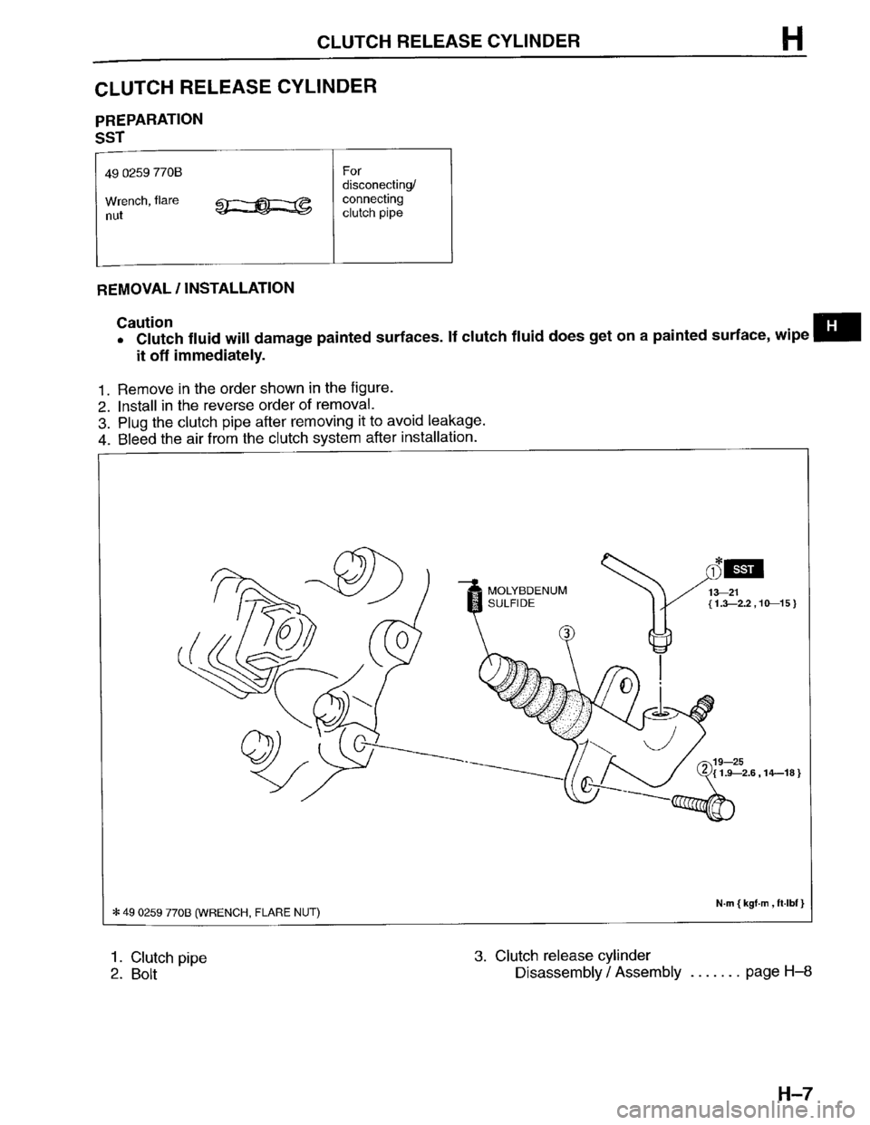 MAZDA PROTEGE 1996  Workshop Manual 