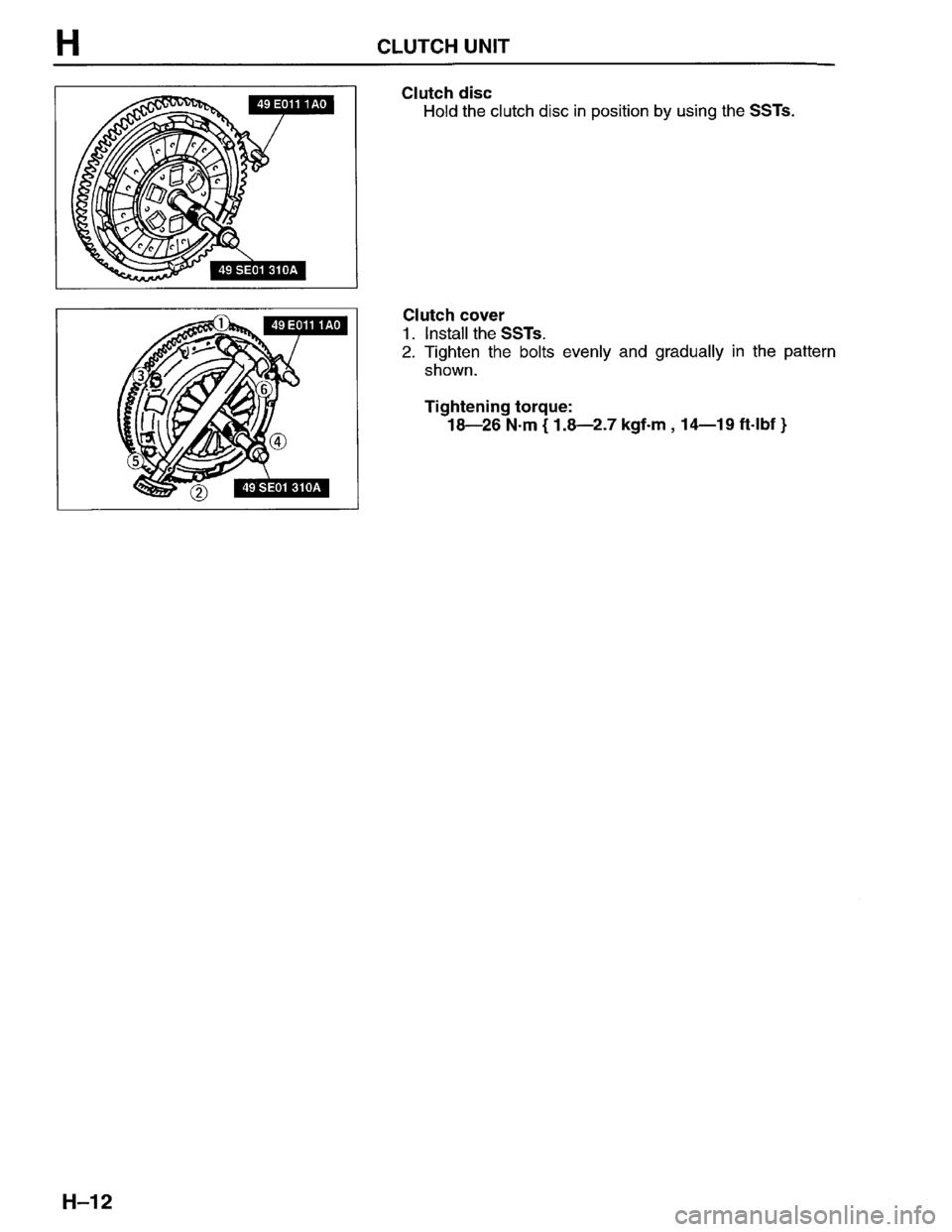 MAZDA PROTEGE 1996  Workshop Manual 