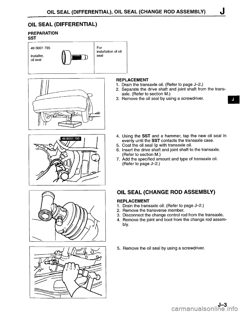 MAZDA PROTEGE 1996  Workshop Manual 