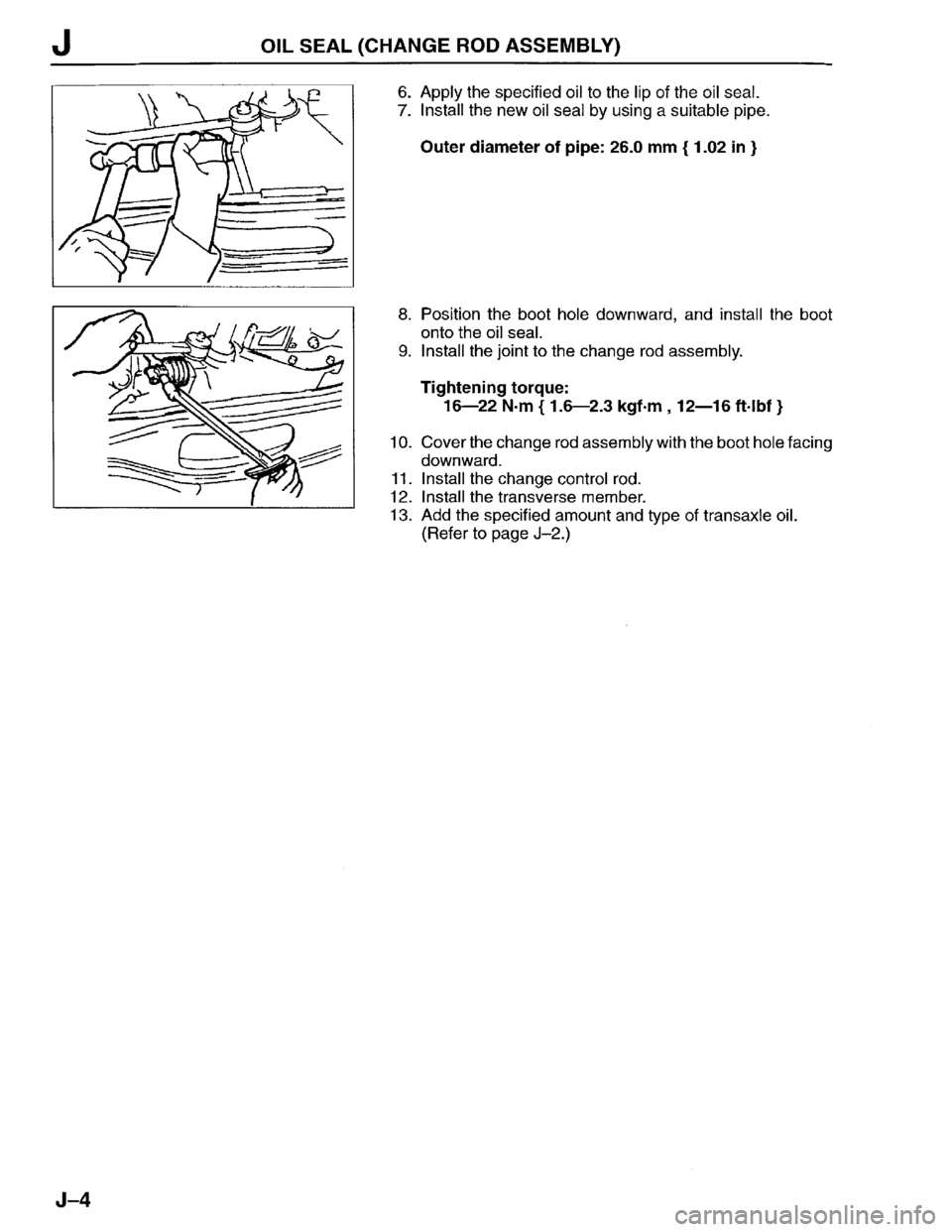 MAZDA PROTEGE 1996  Workshop Manual 