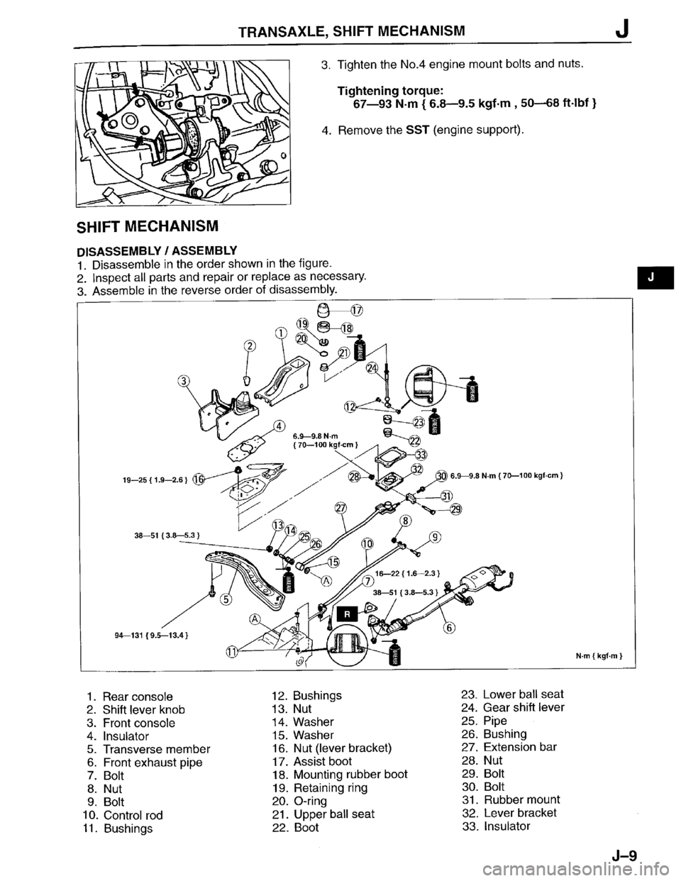 MAZDA PROTEGE 1996  Workshop Manual 