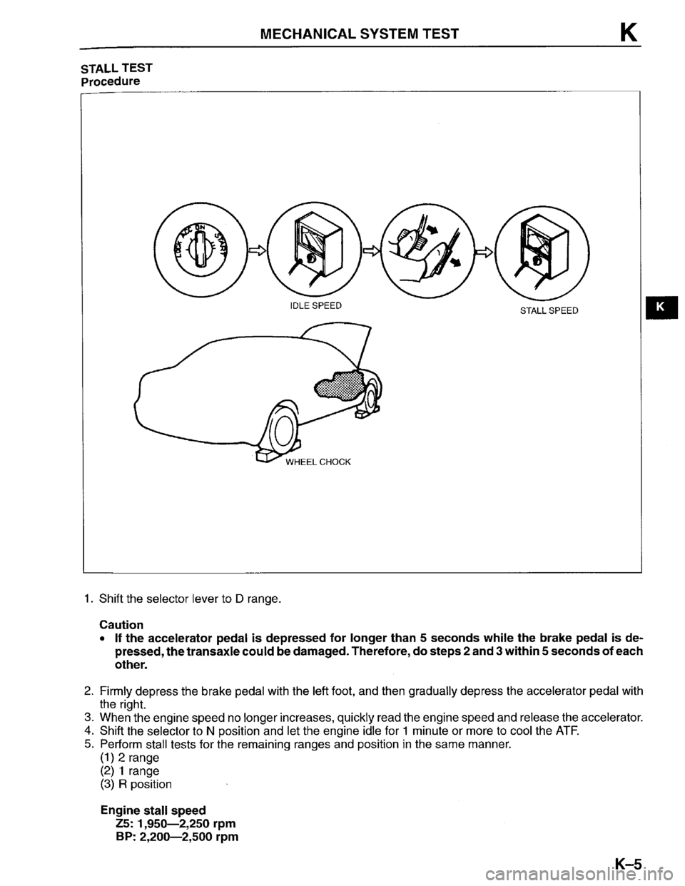MAZDA PROTEGE 1996  Workshop Manual 