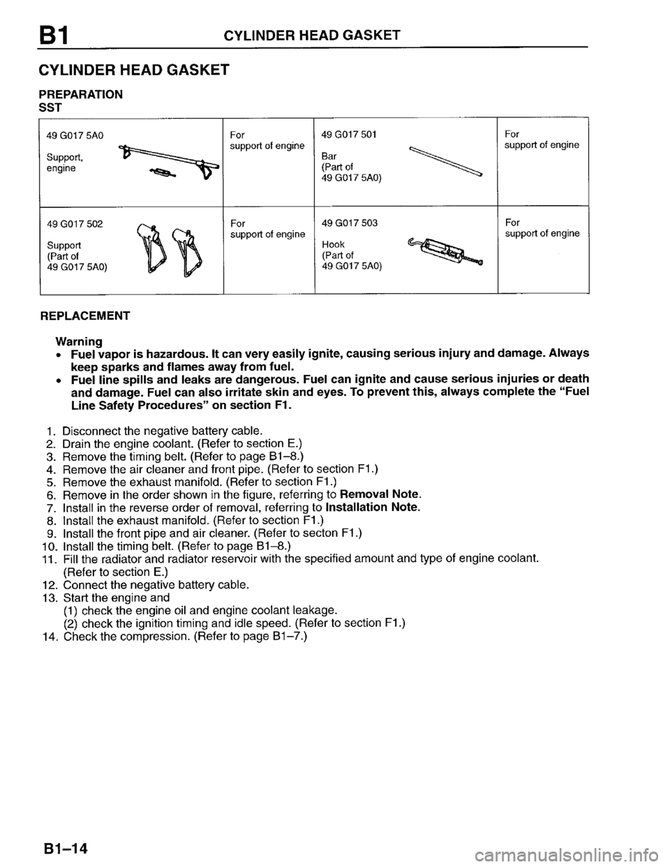 MAZDA PROTEGE 1996  Workshop Manual 