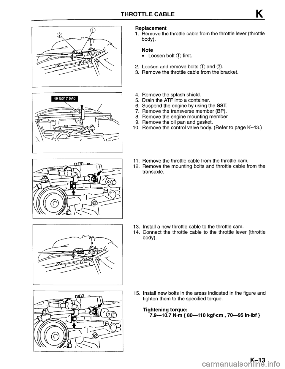MAZDA PROTEGE 1996  Workshop Manual 