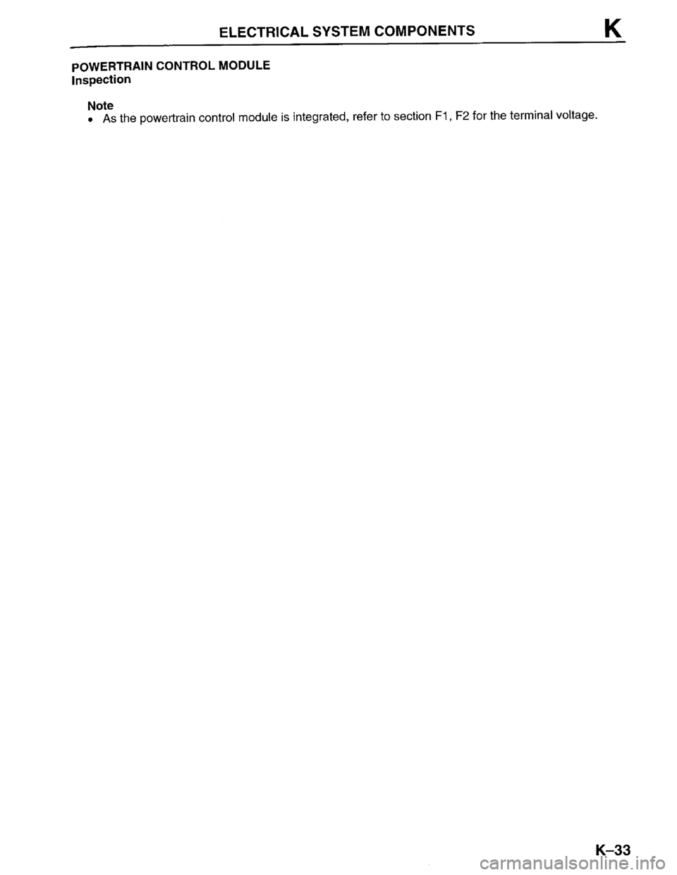 MAZDA PROTEGE 1996  Workshop Manual 