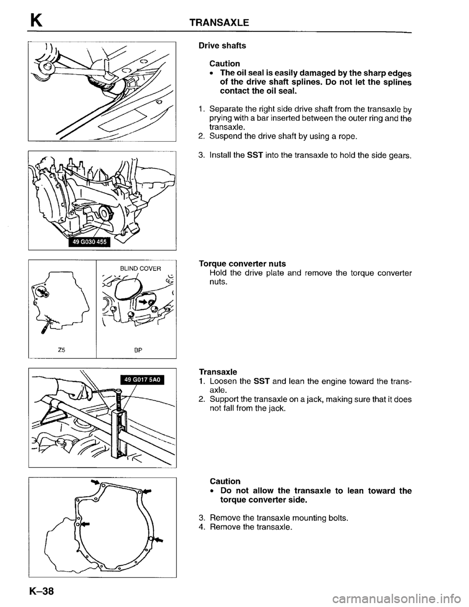 MAZDA PROTEGE 1996  Workshop Manual 