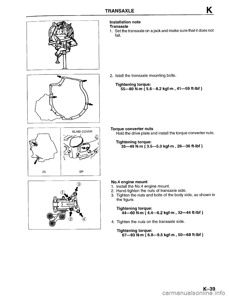 MAZDA PROTEGE 1996  Workshop Manual 