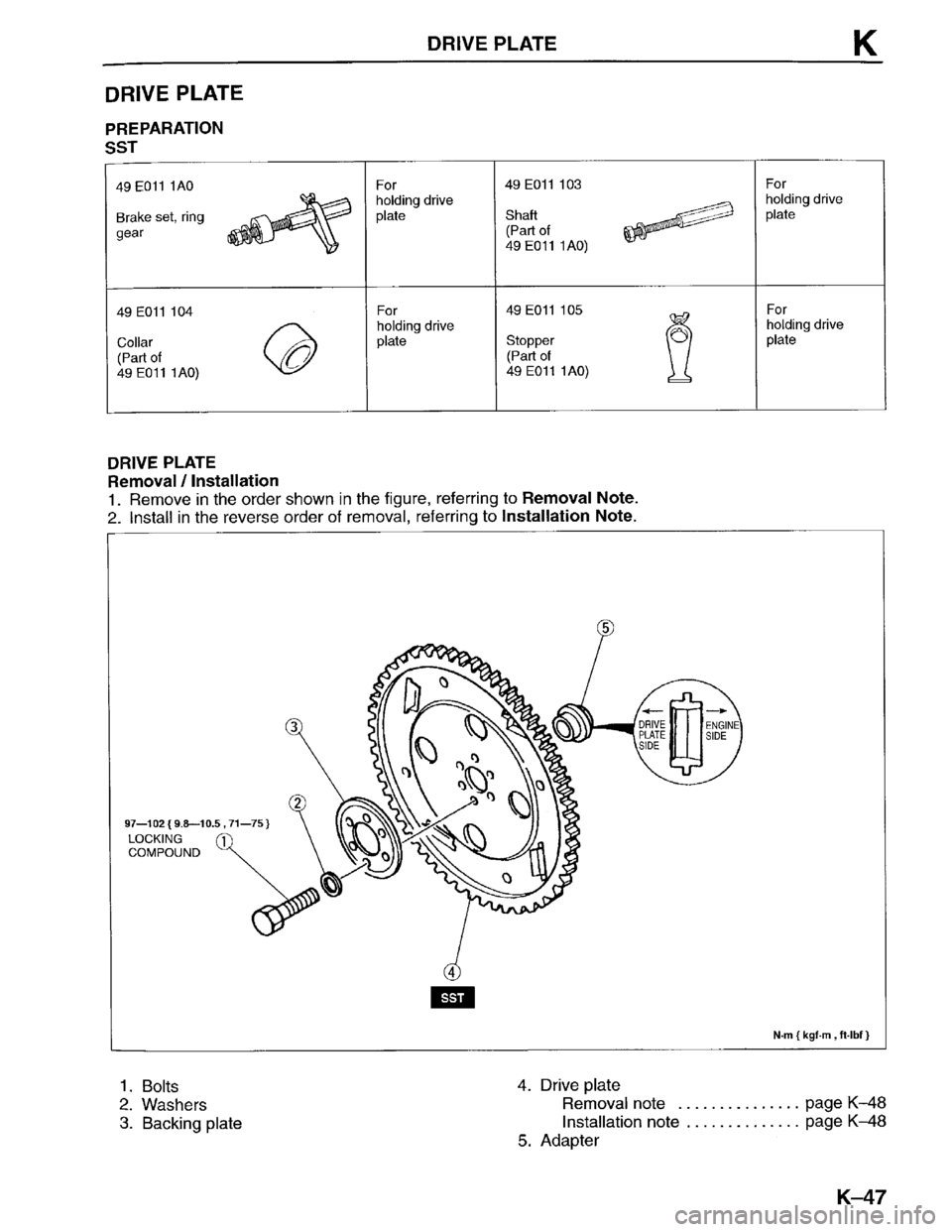 MAZDA PROTEGE 1996  Workshop Manual 