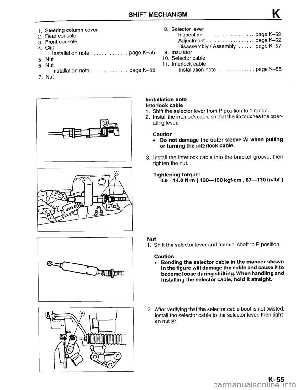 MAZDA PROTEGE 1996  Workshop Manual 