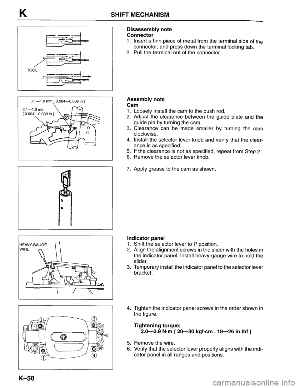 MAZDA PROTEGE 1996  Workshop Manual 