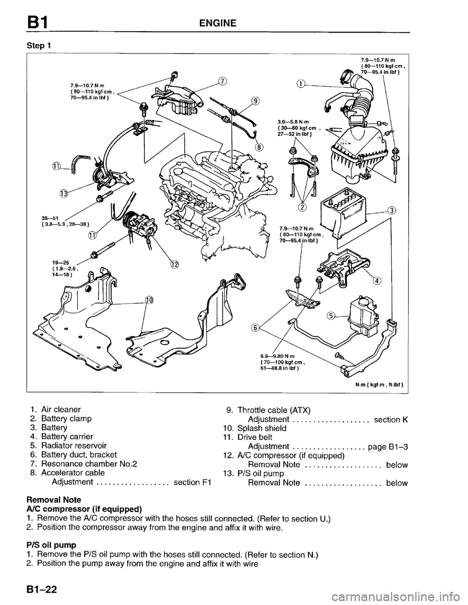 MAZDA PROTEGE 1996  Workshop Manual 