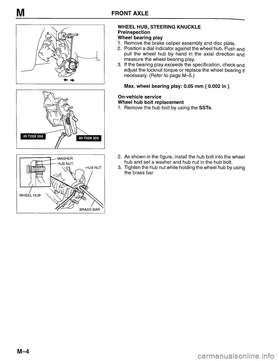 MAZDA PROTEGE 1996  Workshop Manual 