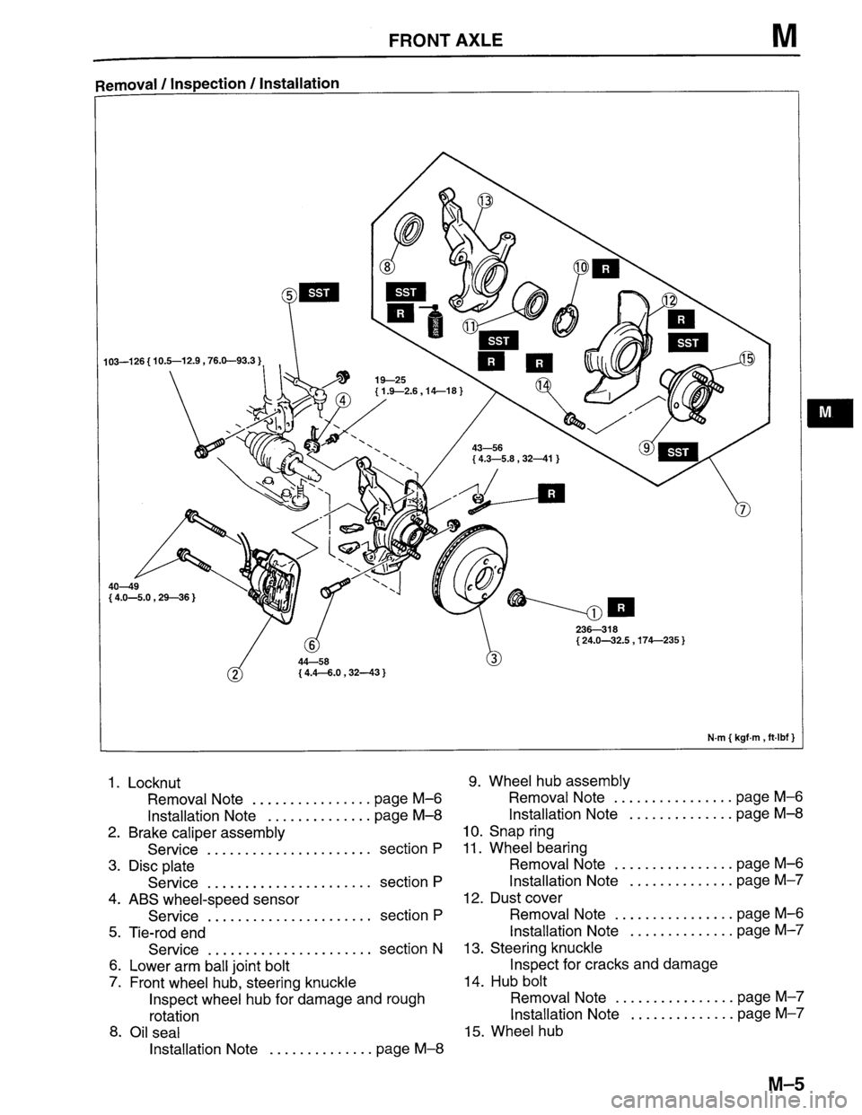 MAZDA PROTEGE 1996  Workshop Manual 