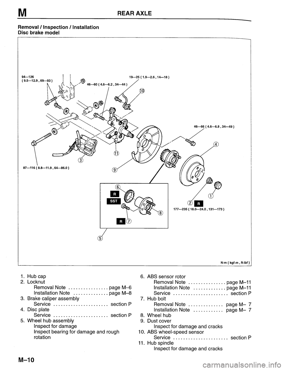 MAZDA PROTEGE 1996  Workshop Manual 