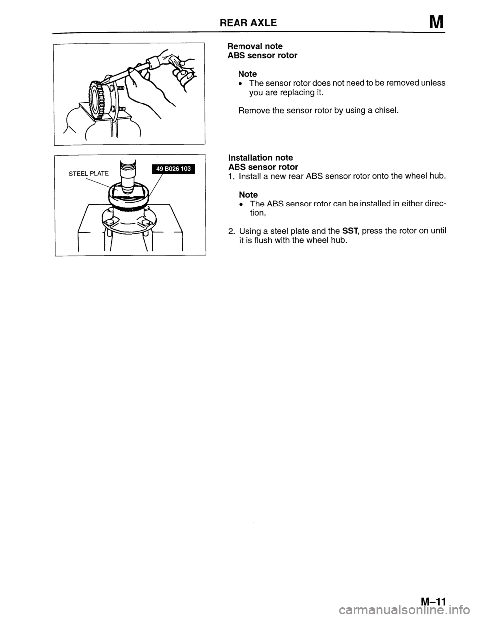 MAZDA PROTEGE 1996  Workshop Manual 