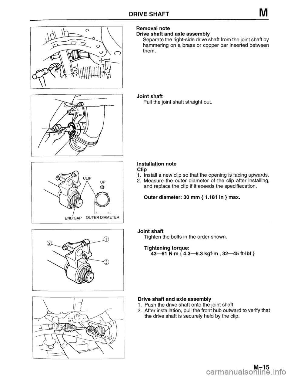 MAZDA PROTEGE 1996  Workshop Manual 