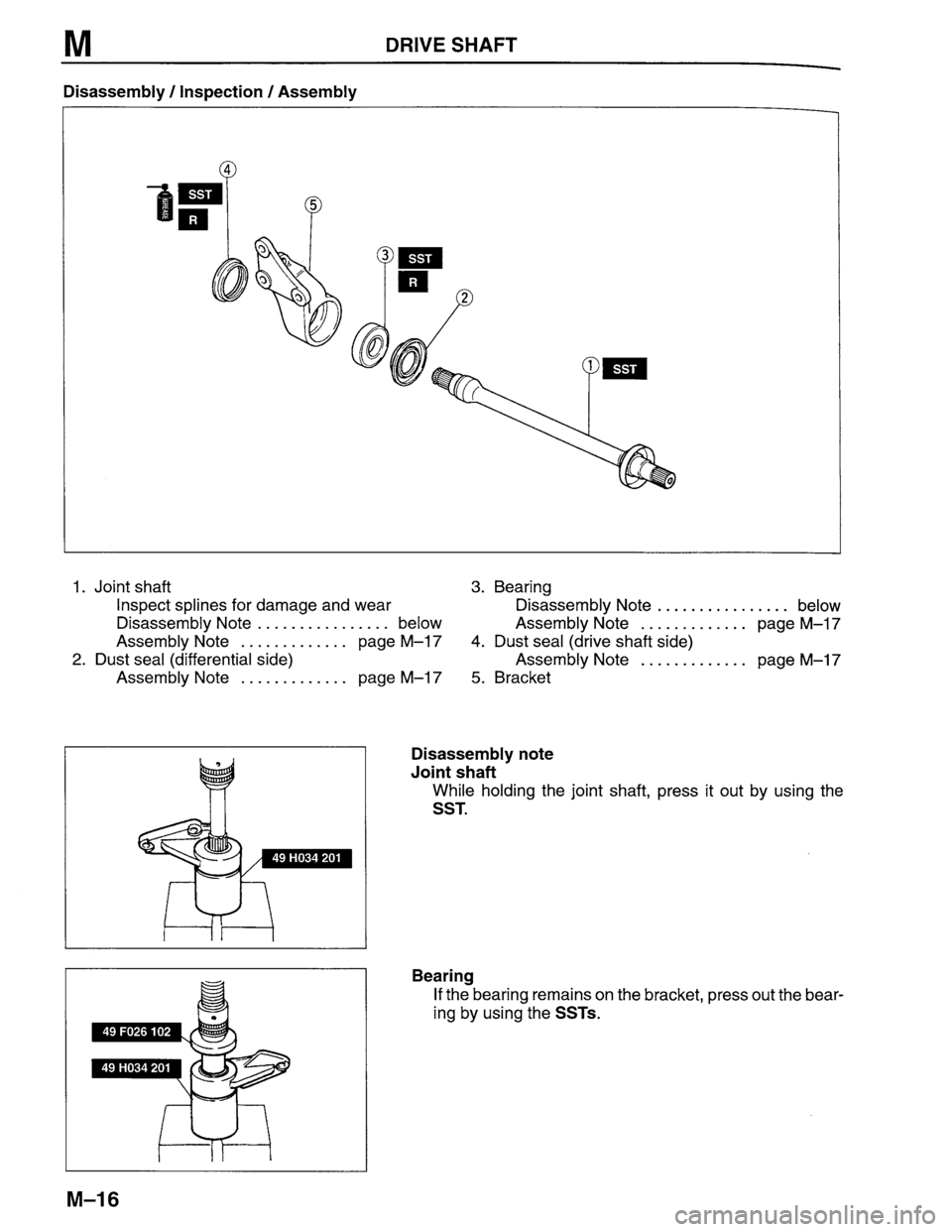 MAZDA PROTEGE 1996  Workshop Manual 