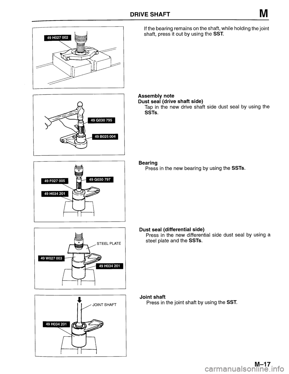 MAZDA PROTEGE 1996  Workshop Manual 