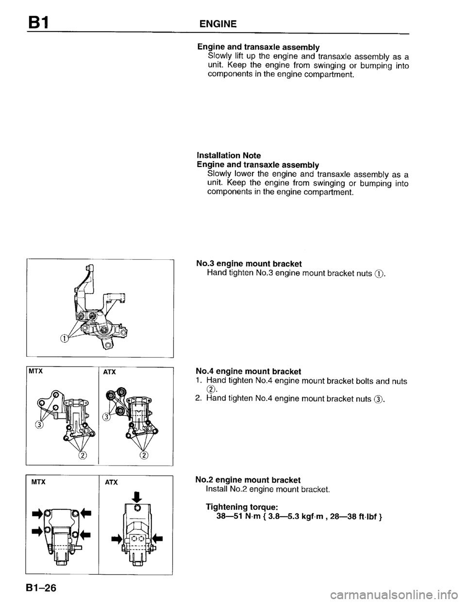 MAZDA PROTEGE 1996  Workshop Manual 