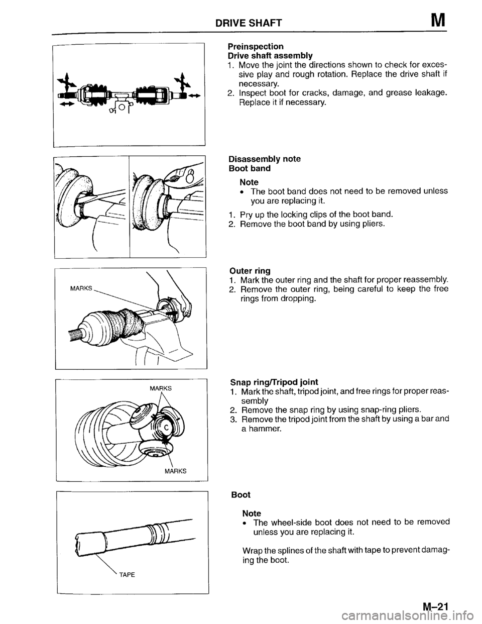 MAZDA PROTEGE 1996  Workshop Manual 
