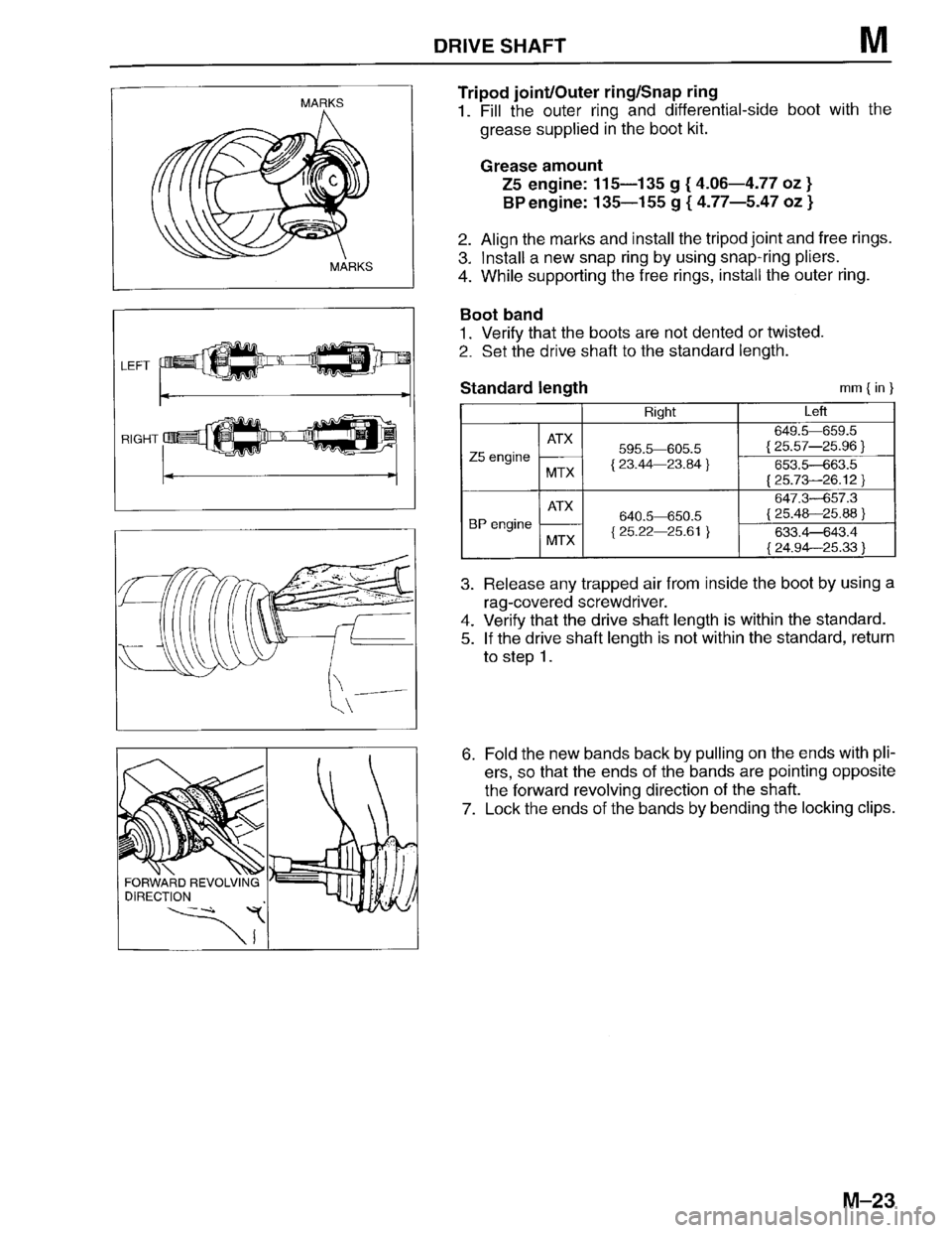 MAZDA PROTEGE 1996  Workshop Manual 