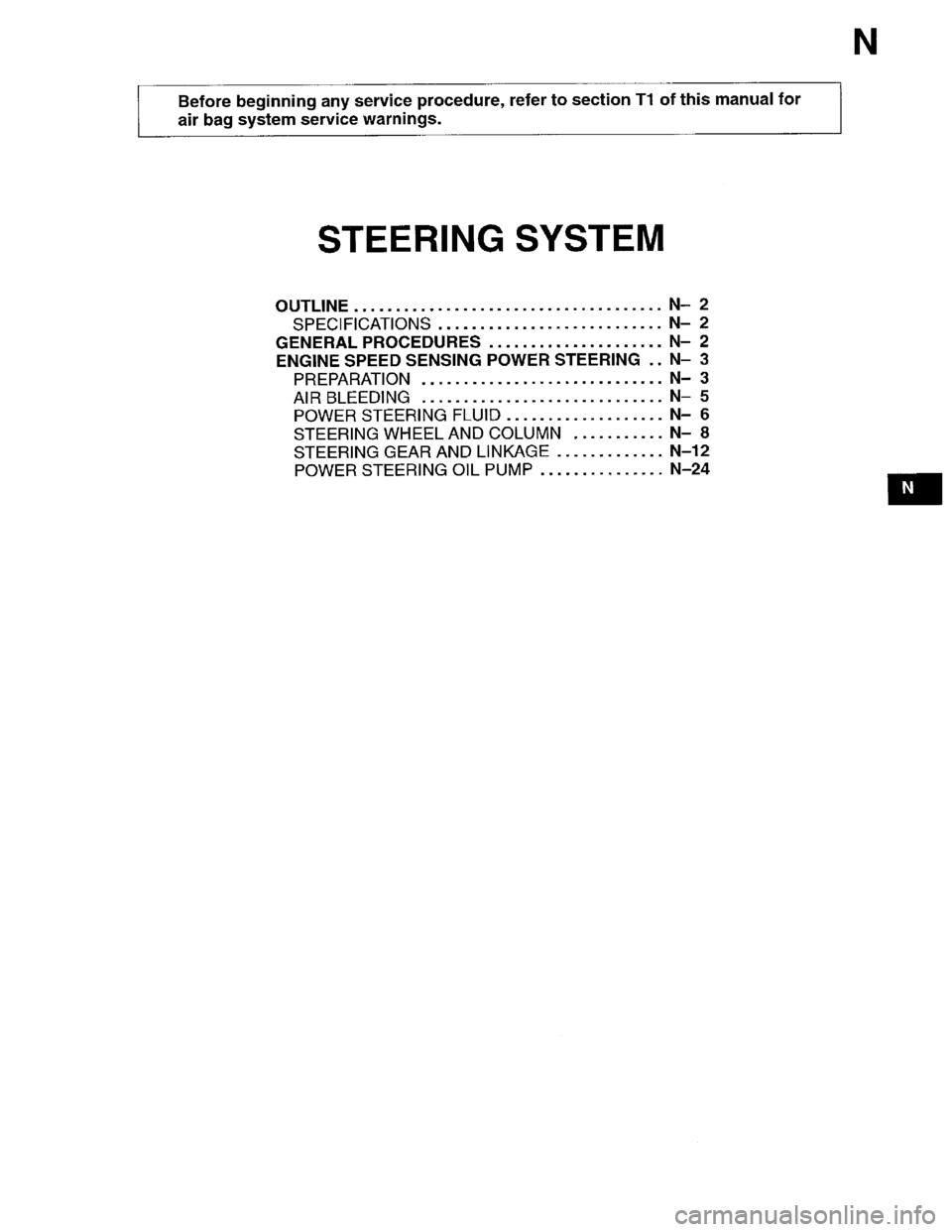 MAZDA PROTEGE 1996  Workshop Manual 