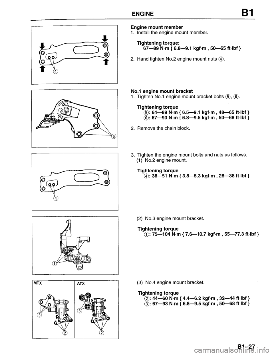 MAZDA PROTEGE 1996  Workshop Manual 