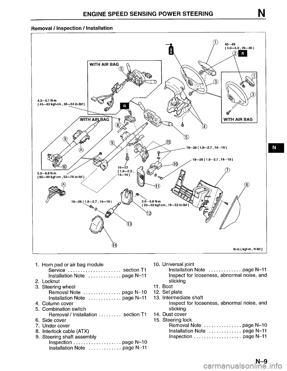 MAZDA PROTEGE 1996  Workshop Manual 