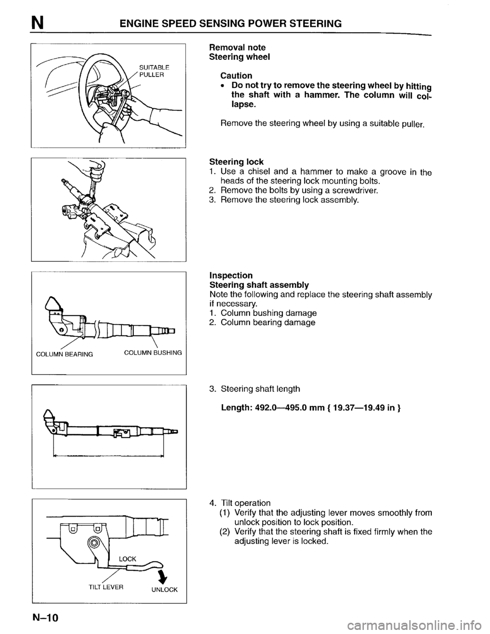 MAZDA PROTEGE 1996  Workshop Manual 