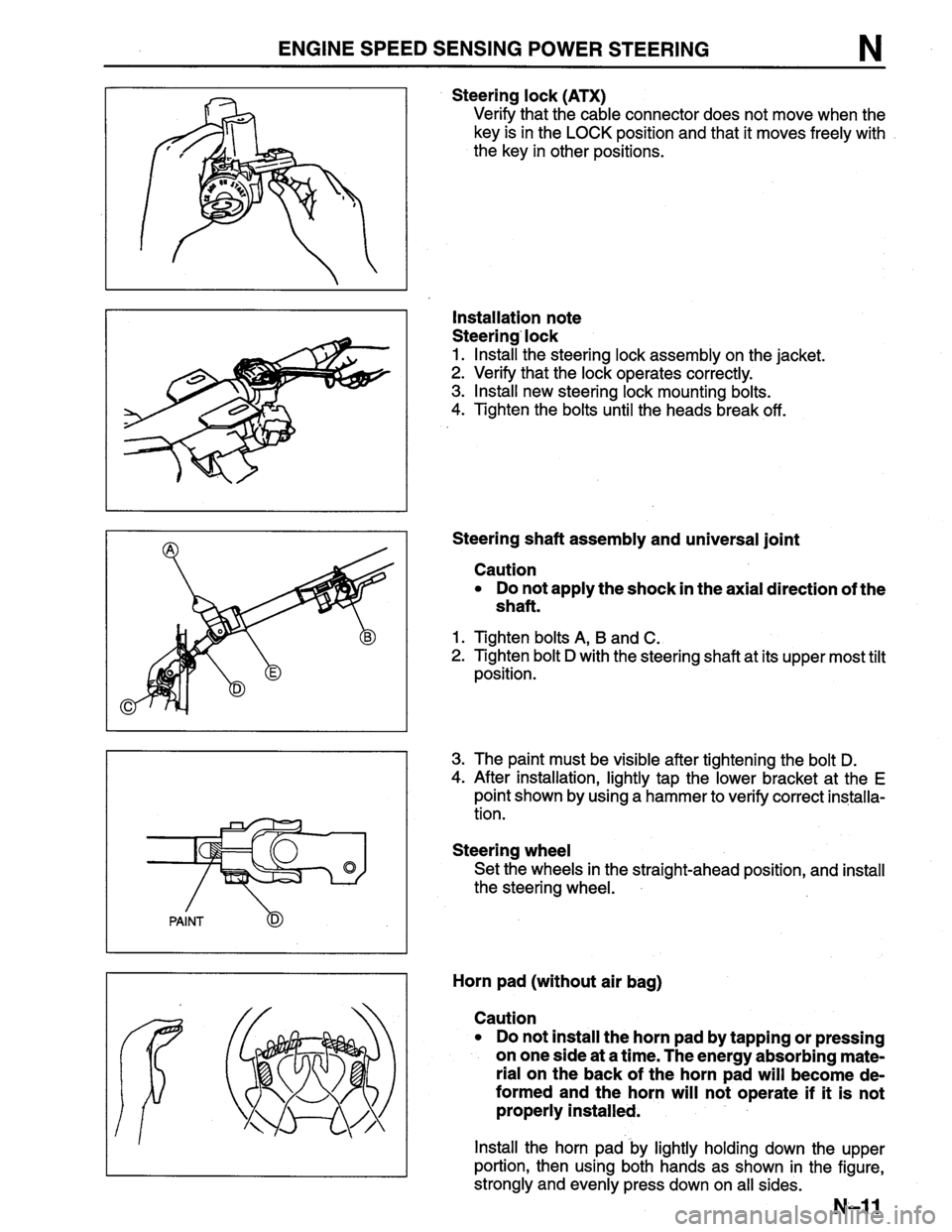 MAZDA PROTEGE 1996  Workshop Manual 