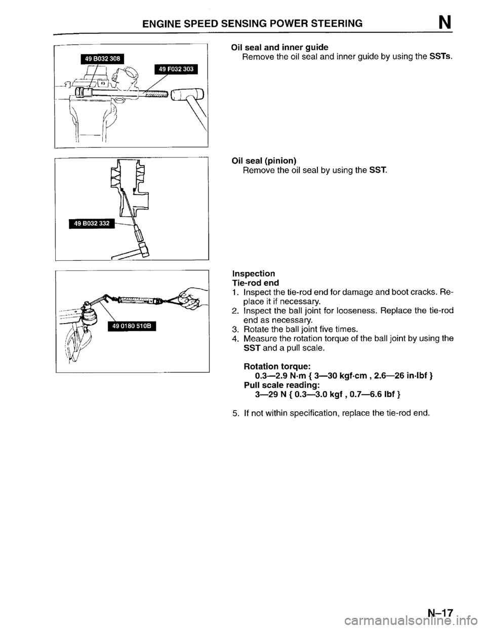 MAZDA PROTEGE 1996  Workshop Manual 