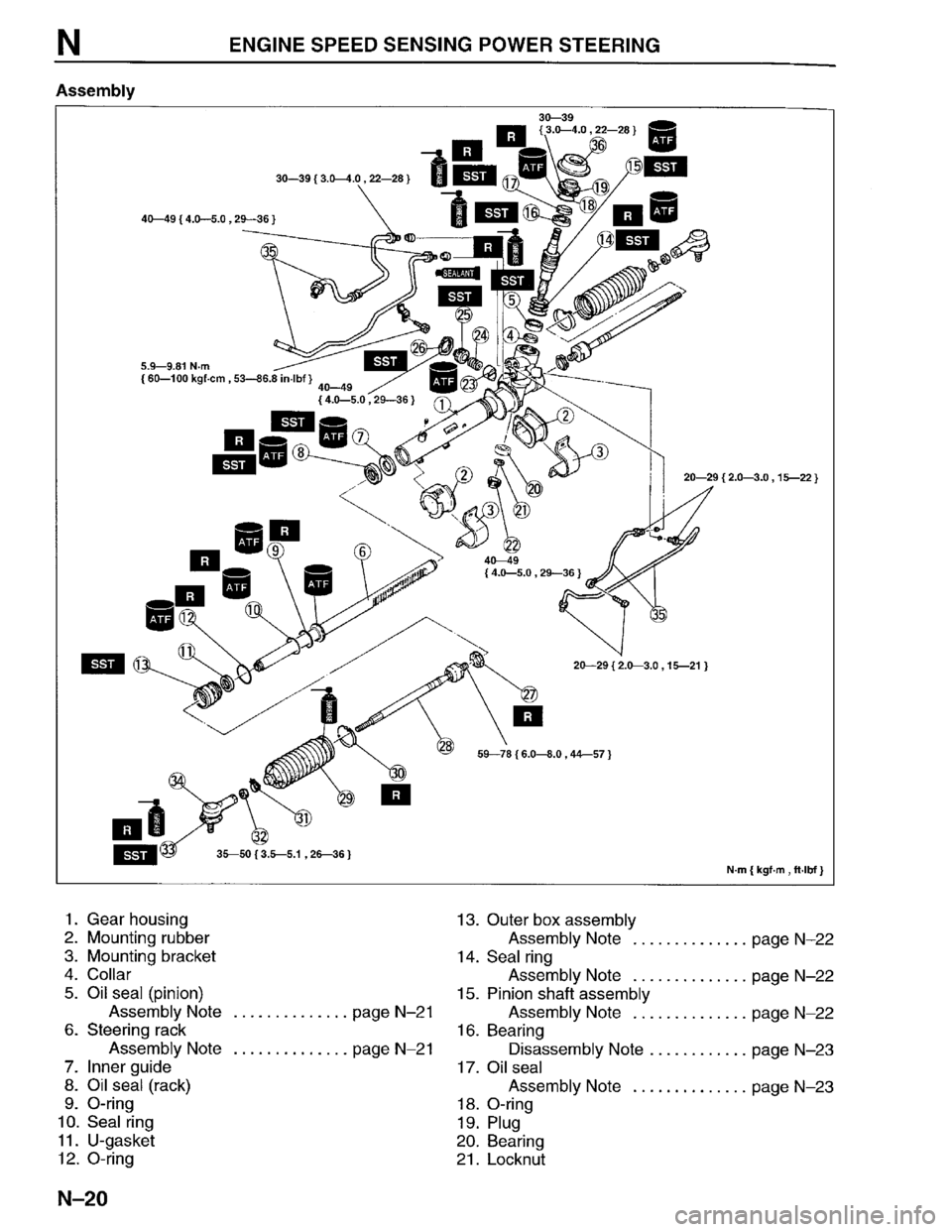 MAZDA PROTEGE 1996  Workshop Manual 