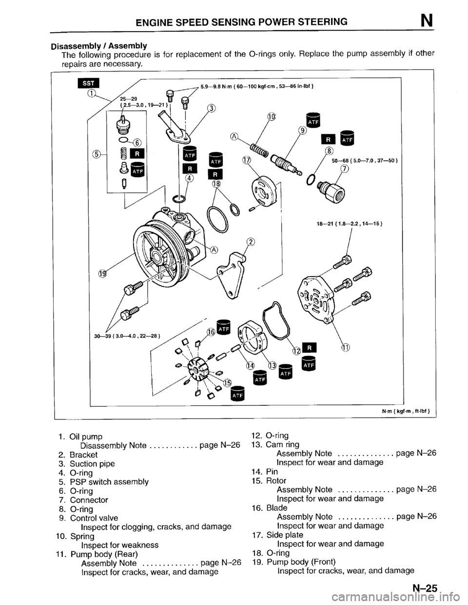MAZDA PROTEGE 1996  Workshop Manual 
