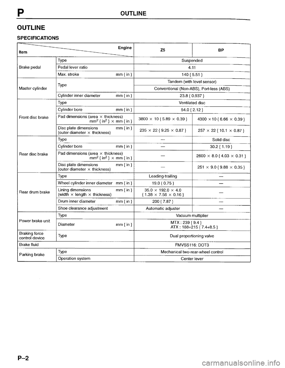 MAZDA PROTEGE 1996  Workshop Manual 