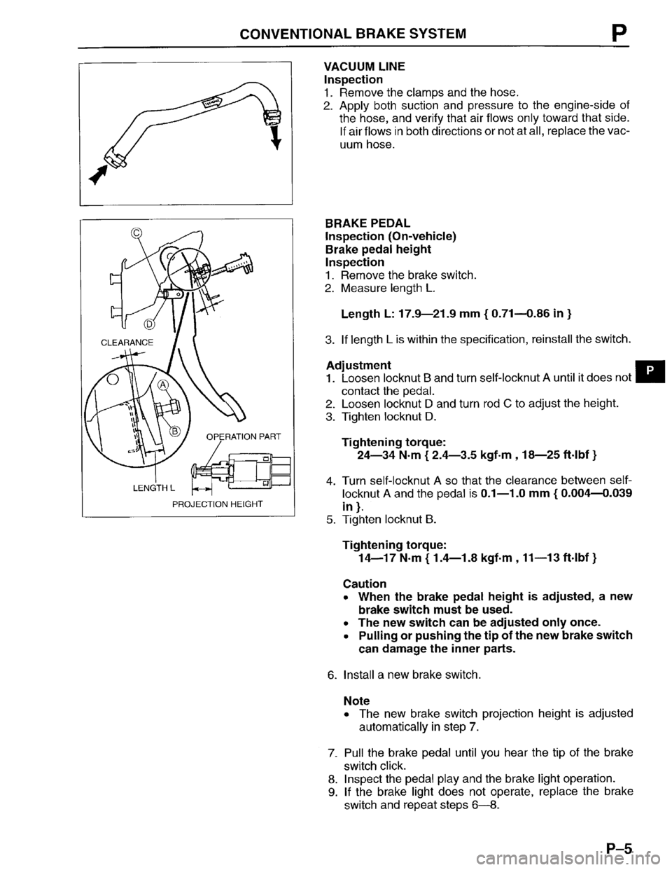MAZDA PROTEGE 1996  Workshop Manual 