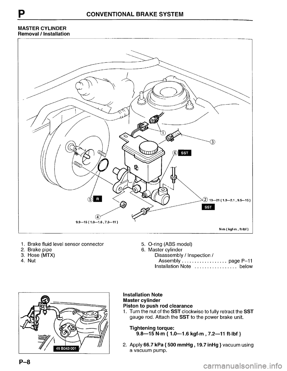 MAZDA PROTEGE 1996  Workshop Manual 
